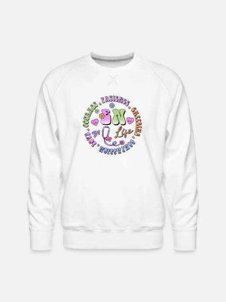 Emergency Nurse circle - Men's Premium Sweatshirt - white