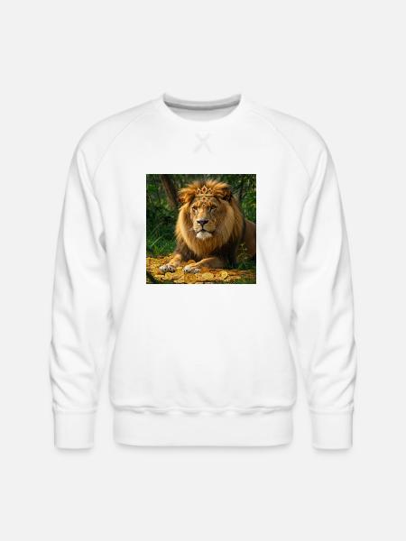 Lion coin - Men's Premium Sweatshirt - white