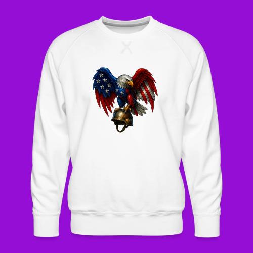 American Flag Bald Eagle - Helmet - Men's Premium Sweatshirt