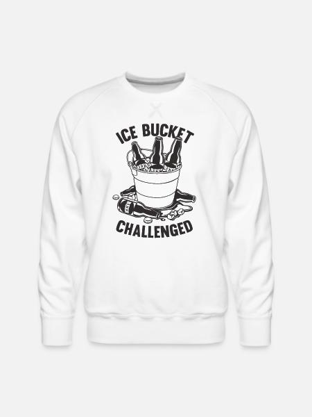 Ice Bucket Challenged - Men's Premium Sweatshirt - white