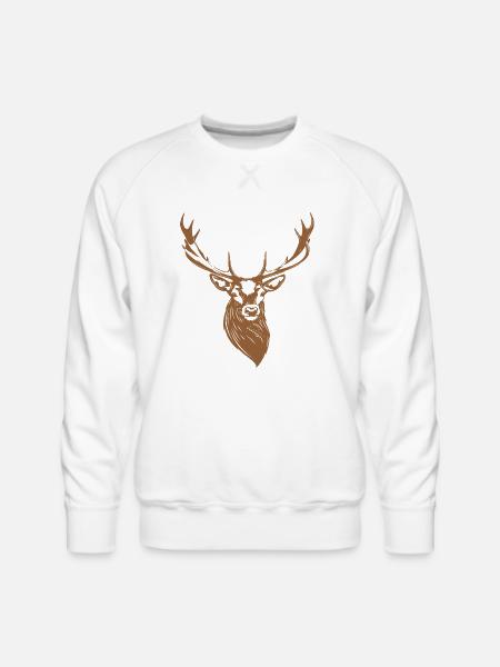 Nice Deer - Men's Premium Sweatshirt - white
