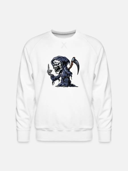 skeleton fuck you - Men's Premium Sweatshirt - white
