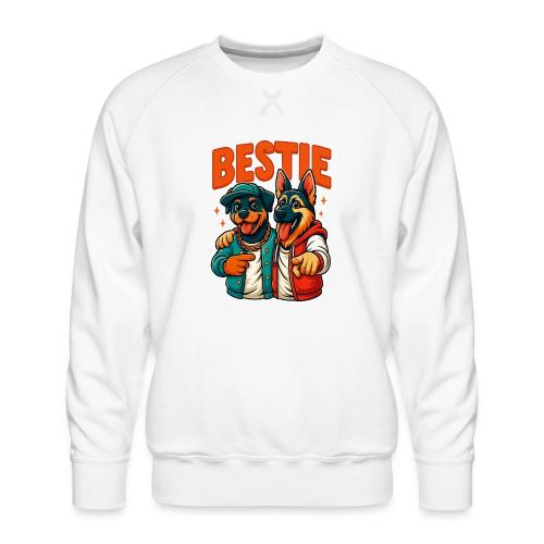 Hip Hop Dog Besties Shirt for Friends & Pet Lovers - Men's Premium Sweatshirt