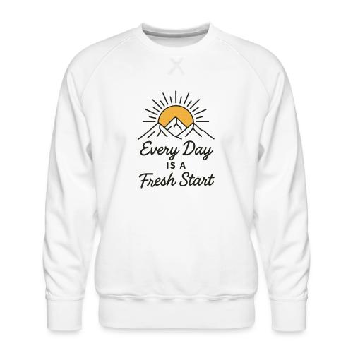 Inspirational Mountain Sunrise Motif - Men's Premium Sweatshirt