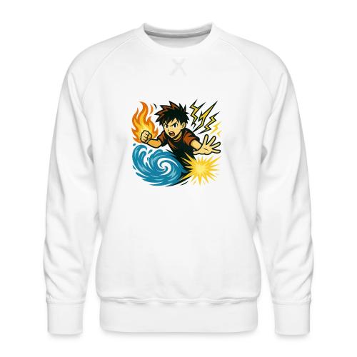 Anime Elemental Warriors | Fire, Water, Lightning - Men's Premium Sweatshirt