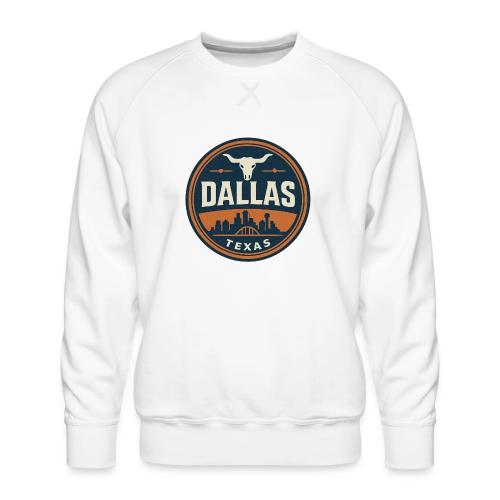 Vintage Dallas Texas Western Skyline Retro Cowboy - Men's Premium Sweatshirt