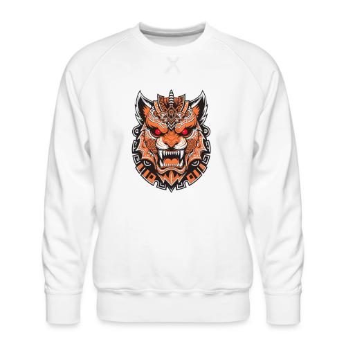 Tribal Demon Wolf Mask - Men's Premium Sweatshirt