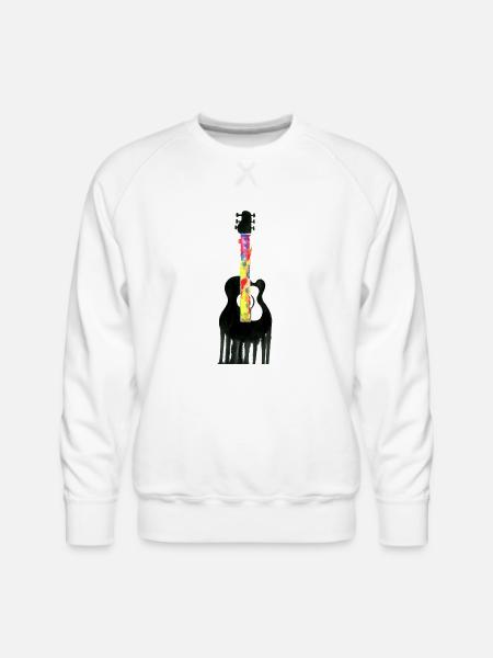 Guitar Flows - Men's Premium Sweatshirt - white