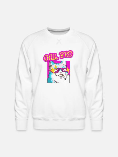 Chill bro - Men's Premium Sweatshirt - white