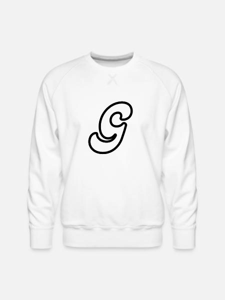 letter G - Men's Premium Sweatshirt - white