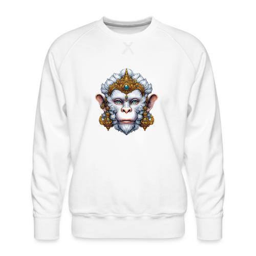 Thai Hanuman Monkey Deity Mask - Men's Premium Sweatshirt