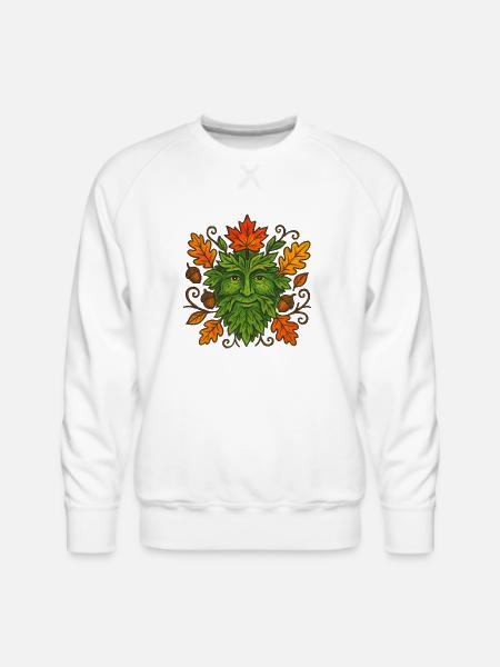 Autumn Greenman - Men's Premium Sweatshirt - white