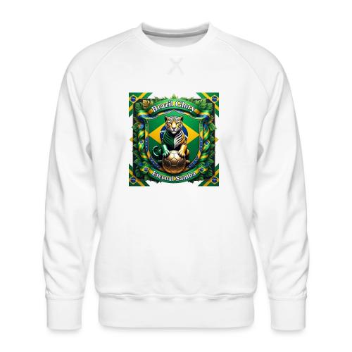 Brazil Jaguar Glory T-Shirt, Flag Pride Badge Gift - Men's Premium Sweatshirt