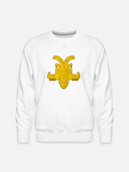 Colombian Ancient Golden Art - Men's Premium Sweatshirt - white