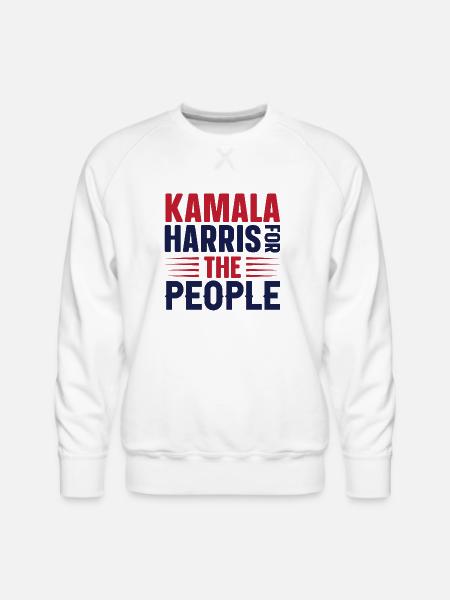 KAMALA HARRIS THE PEOPLE - Men's Premium Sweatshirt - white