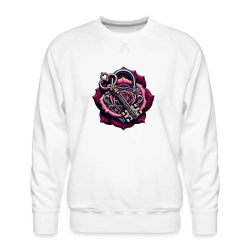 You Hold the Key to My Heart Rose Lock T-Shirt - Men's Premium Sweatshirt