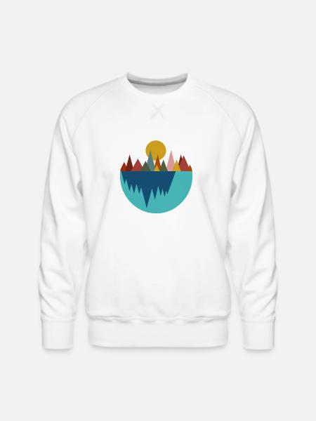 Mirror Lake - Men's Premium Sweatshirt - white