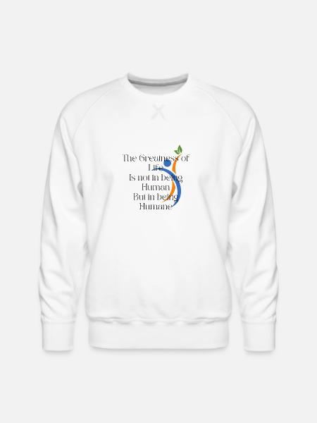 Humane value - Men's Premium Sweatshirt - white
