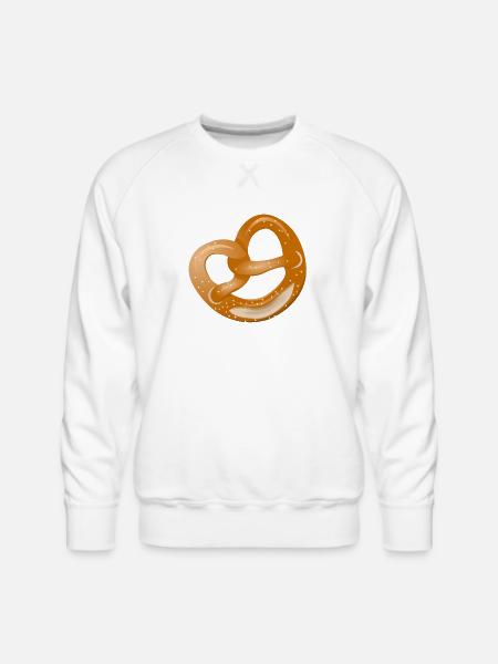 bavarian pretzel - Men's Premium Sweatshirt - white