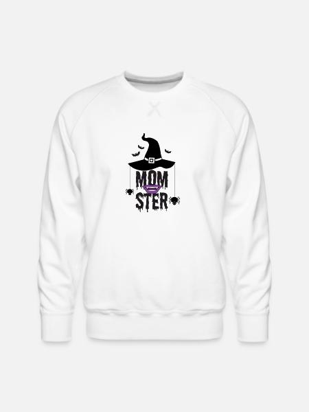 Momster Halloween Print - Men's Premium Sweatshirt - white