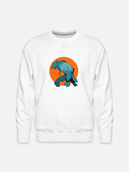 Werewolf halloween - Men's Premium Sweatshirt - white