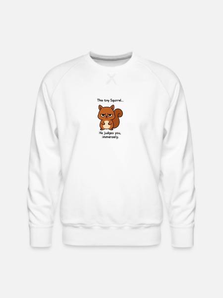 Squirrel of Judgement - Men's Premium Sweatshirt - white
