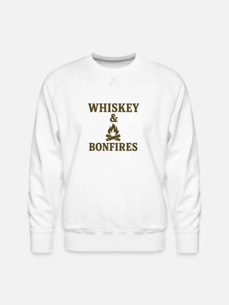 Whiskey Bonfires - Men's Premium Sweatshirt - white
