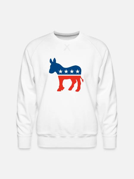 Democrat Logo - Men's Premium Sweatshirt - white