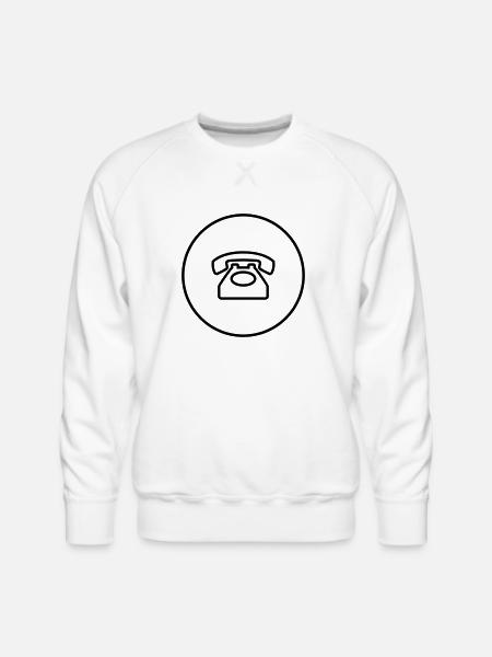 phone - Men's Premium Sweatshirt - white