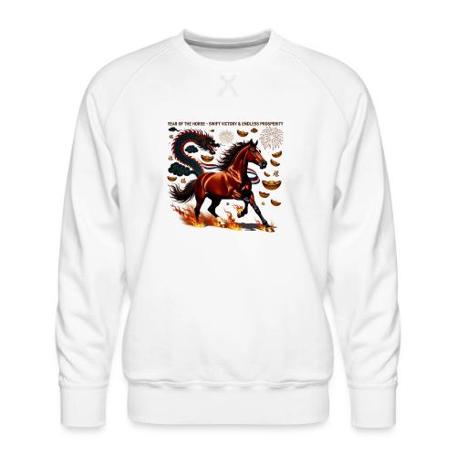 Year of the Horse Victory T Shirt, Lunar New Year - Men's Premium Sweatshirt