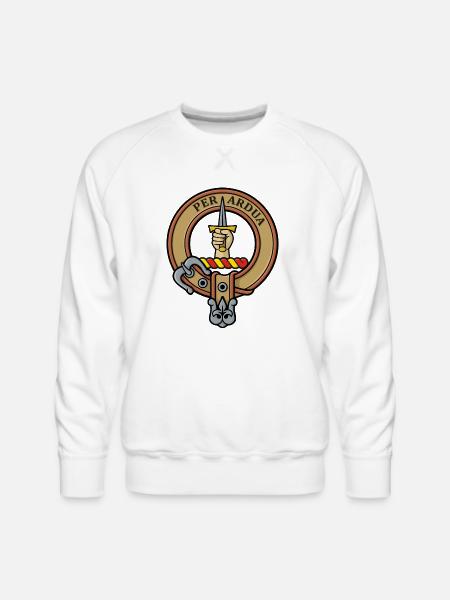 Clan MacIntyre Crest - Men's Premium Sweatshirt - white