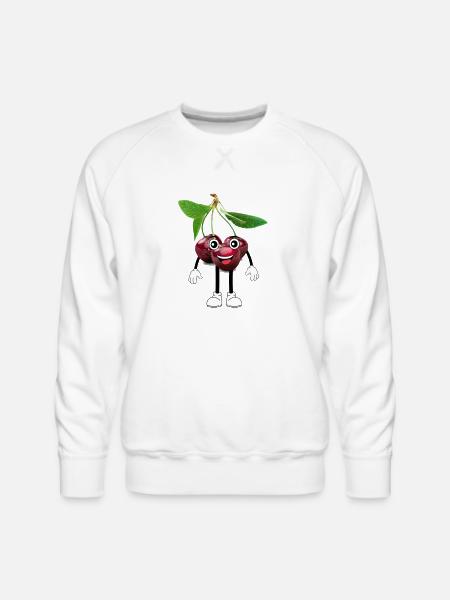 cherry - Men's Premium Sweatshirt - white