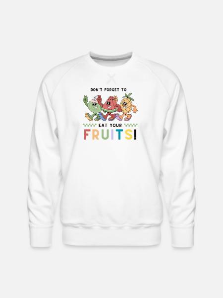 Playful Fruit - Men's Premium Sweatshirt - white