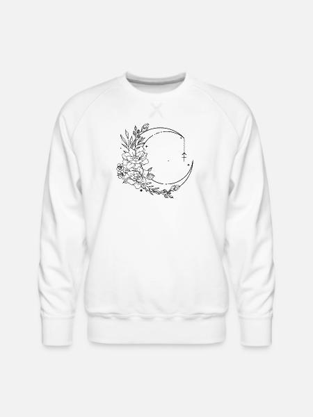 Monochrome Night Glyph - Men's Premium Sweatshirt - white