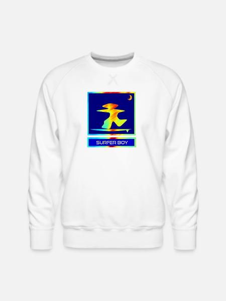 Surfer Boy - Men's Premium Sweatshirt - white