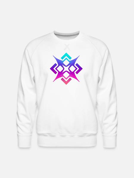 Prismatic Star Glyph - Men's Premium Sweatshirt - white
