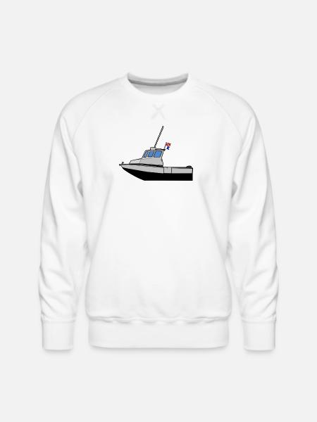 Scuba Boat - Men's Premium Sweatshirt - white