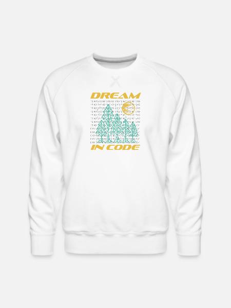 Dream In Code - Men's Premium Sweatshirt - white