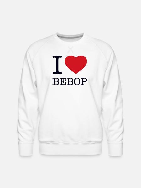 I love Bebop - Men's Premium Sweatshirt - white