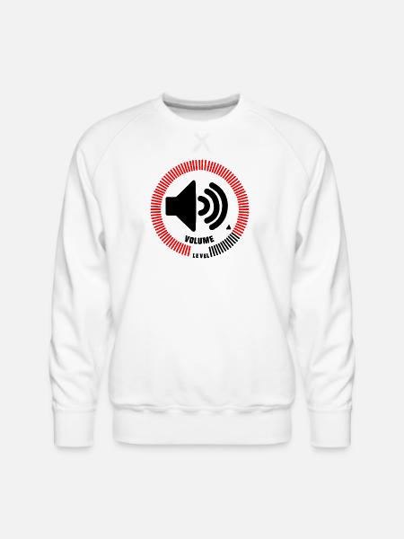 Volume Level - Men's Premium Sweatshirt - white