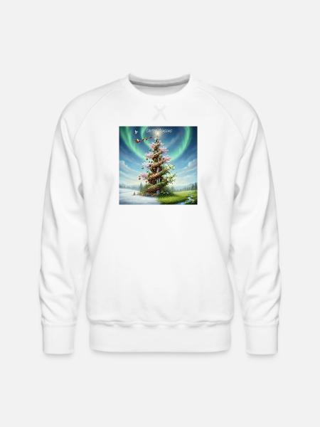 United Seasons Christmas Spiral Tree - Men's Premium Sweatshirt - white