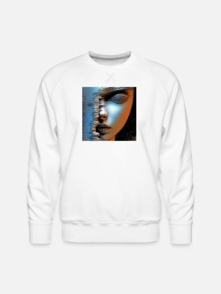 Face of women spater - Men's Premium Sweatshirt - white