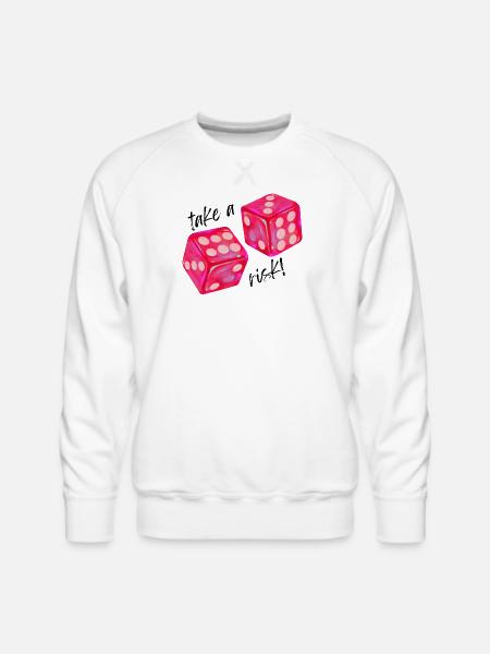 Take a Risk Graphic - Men's Premium Sweatshirt - white