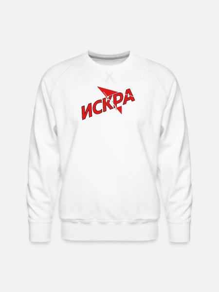 Iskra Red Spark Logo - Men's Premium Sweatshirt - white