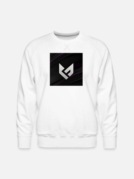 Geometric Monogram Glyph - Men's Premium Sweatshirt - white