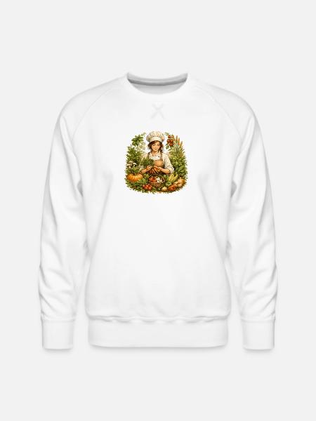 Autumn Harvest Kitchen Charm - Men's Premium Sweatshirt - white