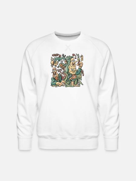 Mutation - Men's Premium Sweatshirt - white
