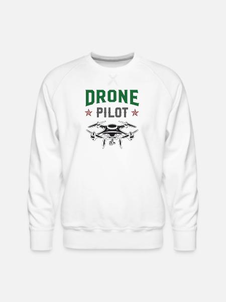 Drone Pilot - Men's Premium Sweatshirt - white