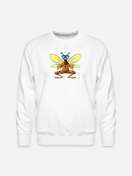 Fly Yogi - Men's Premium Sweatshirt - white