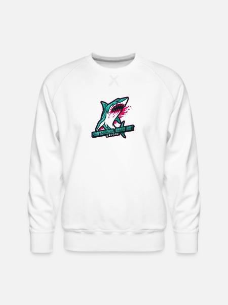 Professional Shark Bait. Unpaid! - Men's Premium Sweatshirt - white